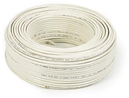 LINK LK100U5ES - Cavo UTP solido categoria 5e (100 metri, grigio) – 8 conduttori in 4 coppie AWG24 CCA – Guaina in PVC conforme CPR Classe Eca – Installazione fissa in canalina a muro