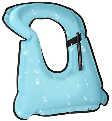 SWOURT Schnorchelweste Erwachsene, Aufblasbare Schnorchelweste Erwachsene, Einstellbare Schnorchelweste zum Tauchen, Sicherheit Wassersport (Blau)