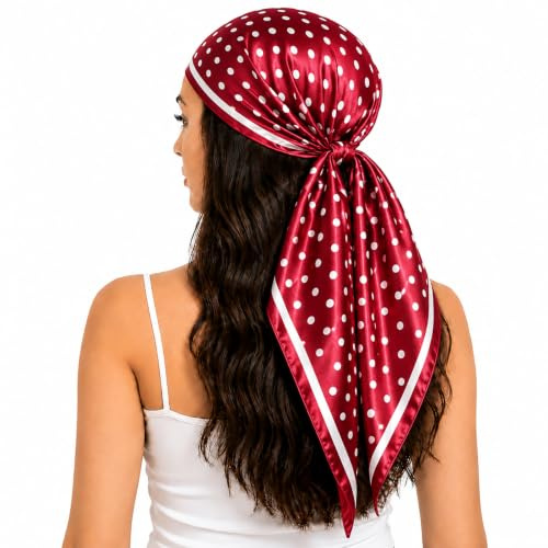 FAIRYGATE Seide Schal Damen Halstücher Seidentuch Schals Halstuch Seidenschal Scarf Bandana Taschentuch Handgelenk Kopftücher Einheitsgröße 78
