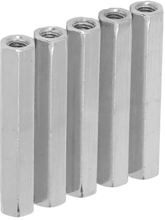 5 Tuercas De Acoplamiento Hexagonal M8, M8 X 1,25 De 75 Mm De Longitud, Tuerca De Acoplamiento Hexagonal Métrica De Acero Inoxidable, Tuercas De Varilla Larga, Tuerca De Manga Hexagonal, Tuercas De Fi