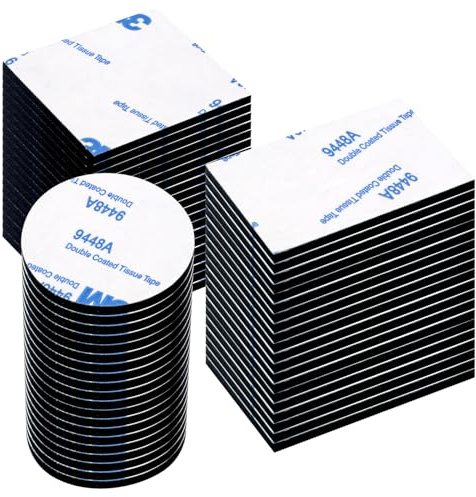 DAWRIS Double Sided Sticky Pads 60 Pcs Heavy Duty Strong Mounting Adhesive Foam Pads, Waterproof Double Sided Sticky Tape for Picture Car Home Office, Square (4cm) Round (3cm) Rectangle (3 * 5cm)