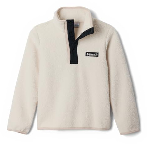 Columbia Youth Unisex Helvetia 2 Half Snap Fleece, Fleece Pull Over, Chalk/Black, XXS