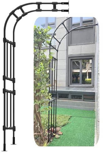 Halbrosenbogen Rosenbogen Halbrund Gartenbogen Spalier Torbogen Rankhilfe 60x240cm 120x240cm 180x240cm 300x240cm Metall Rankgitter Rankenbogen(120cm W x 240cm H)
