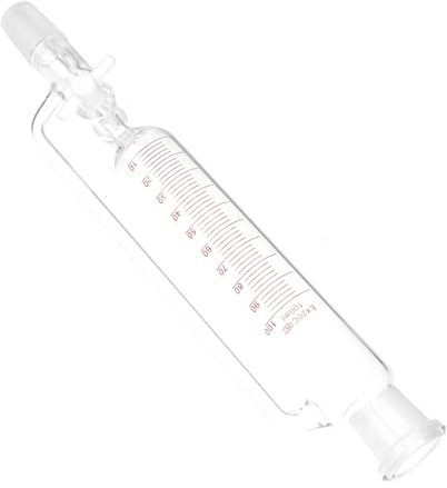 Anneome Embudo de Separación de Vidrio, Diseño Cilíndrico para Laboratorio Químico, Resistente Corrosión y Duradero, para Líquidos