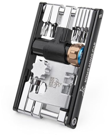 Kit d'outils de réparation de vélos – Ensemble d'outils compact 15 en 1, kit de réparation de vélo tout-terrain, outil multifonction pliable, accessoires de cyclisme, kit d'entretien de moto pour