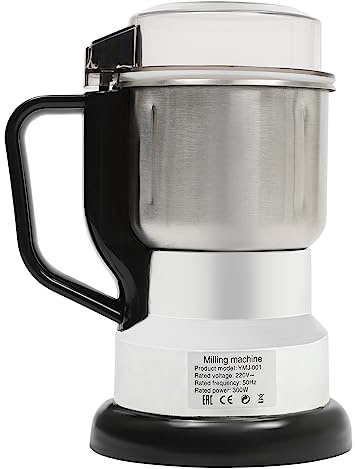 Elektrische Kaffeemühle 22000U/m 300W Fassungsvermögen:500ml mit Pinsel & Löffel Getreidemühle Edelstahl Höhe: 20CM