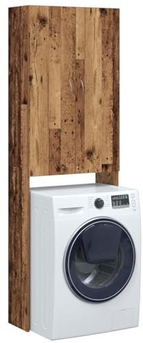 Snsowed Mobile per Lavatrice Legno Antico 64x25,5x190 cm,Mobilia per Lavatrice,Mobili per Interni e per Esterni,Decorazioni per la Casa-856646