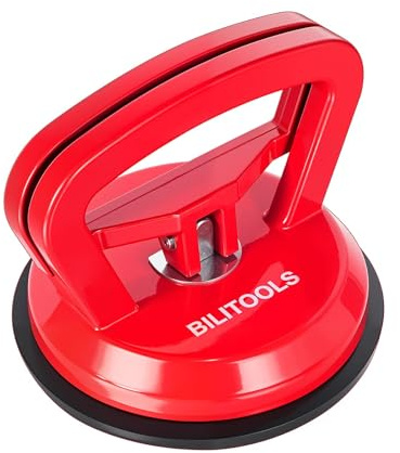 BILITOOLS Saugnapf & Saugheber, Schwerlast Vakuumglasheber & glassauger aus Aluminium mit Verriegelungsgriff, 45 kg Tragkraft für Fenster, Windschutzscheiben, Fliesen, Marmor und Granit