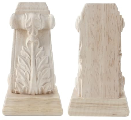Ausi Console En Bois, Chapiteaux Supports D'étagère Décoratifs Bois Pour Salon, Cour Et Balcon (15 X 8 5 Cm)