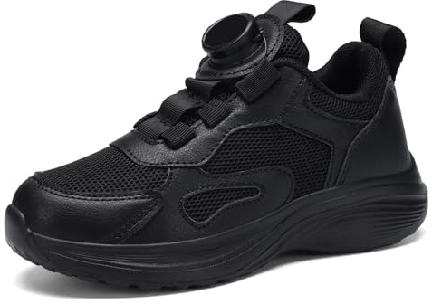 RTOUNT Kids Trainers Boys School Tennis Walking Shoes for Girls Running Swivel Buckle Adjustable Sneakers
