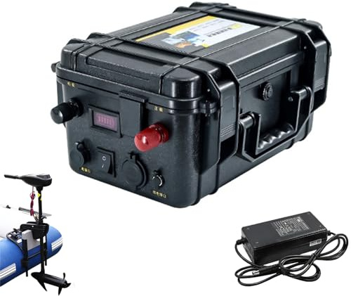 JHKJ Batería de Litio Marina Recargable de 12 V, 24 V, 48 V, 60 Ah, 80 Ah, 100 Ah y 150 Ah para hélice de Barco de Pesca eléctrico y propulsión de embarcaciones Marinas.,48v,100Ah