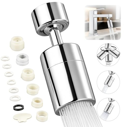 Universal Kitchen Tap Spray Head, 360° Swivel Aerator 80° Angle Tap Aerator