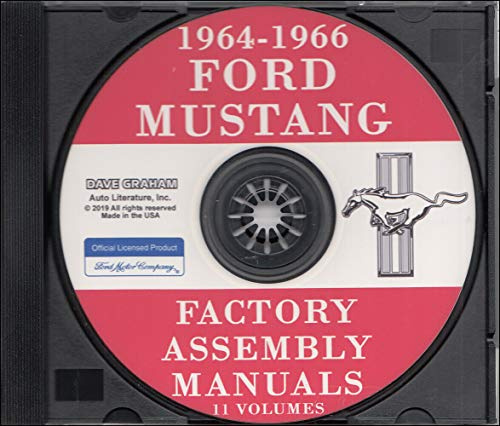 1964 1/2, 1965, 1966 FORD MUSTANG FACTORY ASSEMBLY INSTRUCTION MANUALS CD Includes Interior, Electrical, Chassis, Body, Weld And Sealant Sections