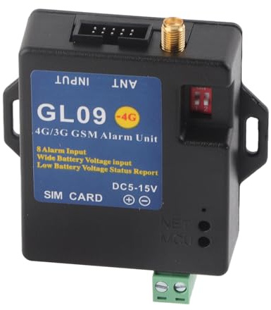 Système D'alarme GSM GL09 4G / 3G / GSM 8CH Module D'alerte du Système de Sécurité D'alarme Entrée 8 Canaux Faible Consommation pour la Sécurité de L'entrepôt à Domicile (EU)