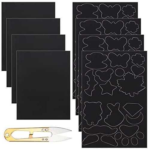 GKZB Nylon Reparatur Patches Selbstklebende 8Stk Daunenjacke Flicken Selbstklebender Waschbares für Kleidung Zelt Kleidung Tasche Jacke Sack Schlafsack Schwarz