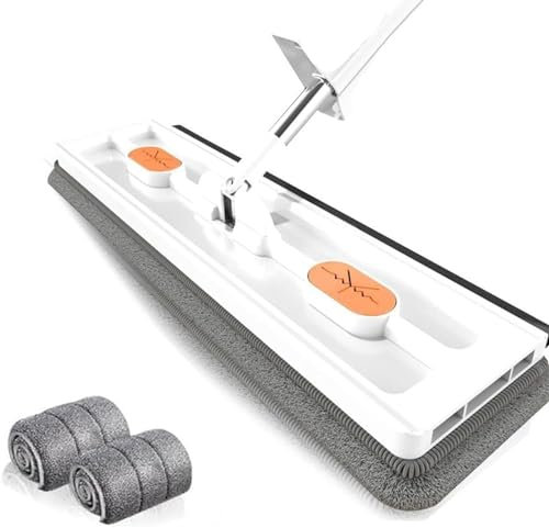 Trapeador Plano Grande, Trapeador Plano Grande Trapeador De Microfibra For Piso Trapeador Húmedo Seco Plano Trapeador De Madera Dura Giratorio De 360 ​​​​° Trapeador Raspador De Deshidratación ( Color
