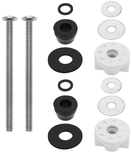 The Lord of the Tools 2 Set WC-Sitz-Scharnierschrauben Kit Scharnierbolzen Ersatz Top-Fixed Scharnier Universal WC-Sitz Edelstahl Gummi Scharnier Bolzen