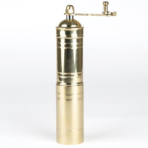 Turkish Manual Coffee Grinder, Coffee Mill, Brass Coffee Grinder, Kitchen Decor, Pepper Grinder, Manual Coffee Mill with Handle, Fixed Top