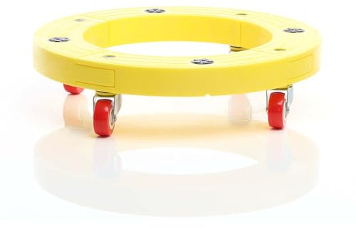 Wiltec Transportplatta max 136 kg Rund Transportvagn Ø 400 mm Flyttning Kontor Verkstad Rullbräda