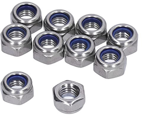 Fixation à Contre-écrou, 100 Pièces Contre-écrou à Insert en Nylon, Kit de Fixation en Acier Inoxydable pour l'entretien de l'équipement du Véhicule, écrou, Contre-écrous (M3)