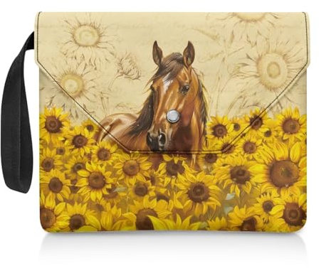 Poceacles Buchumschlag für Taschenbücher, Bibel, Buchhüllen mit Druckknopf und extra Ärmeltasche, 30 x 24 cm, Buchträger für Zuhause, Schule, Unternehmen