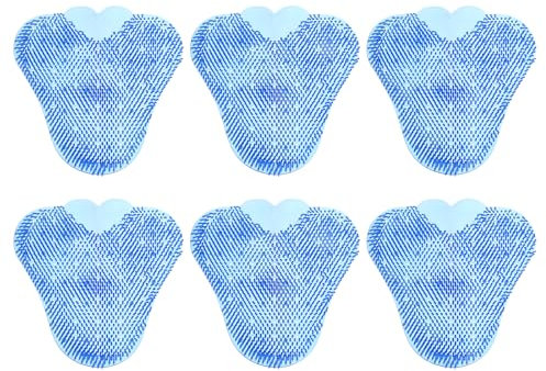 sourcing map Urinal Screen Deodorizer, 6Pcs - Anti-Splash Spiked Urinal Scent Pads for 30 Days, Urinal Cakes Deodorizer for Public Domestic Men Bathrooms (Blue)