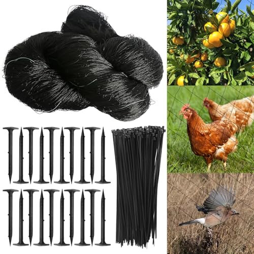 Rete Anti Uccelli Nero Rete Anti Piccioni 10x10m Rete per Voliere Uccelli Rete Antigrandine Adatto a Tutti Tipi di Giardini Recinzioni Frutteti