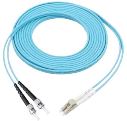 CAMCHJVVM Cavo di Collegamento in Fibra Ottica multimodale Duplex OM3 LC FC SC ST Pigtail 1/5/10M Metri(LC-ST,10M)