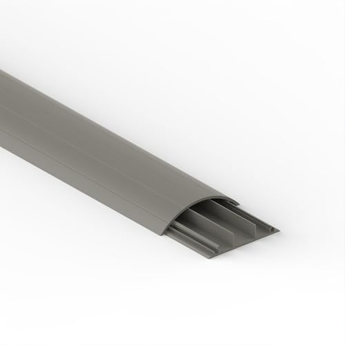 GGK - Passage de Plancher 18 x 75 L. 1,5m Gris - Permet d'alimenter des Bureaux, Lampes, ou Divers Objets n'importe où dans la pièce - Très résistant, on Peut Marcher Dessus et Le Nettoyer Facilement
