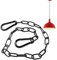 Kette Schwarz Stahlkette 0.6m Edelstahl Halskette Gliederkette Mit Karabiner Edelstahl Rundstahlkette Edelstahlkette Für Zauntore, Edelstahl Ketten, Käfigtore Für Haustiere, Gartentore (schwarz)