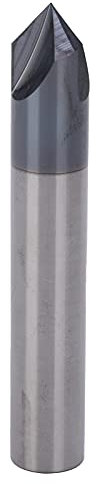 Culnflun Fresa de extremo de chaflán, broca de fresado de acero de tungsteno de 90° de 3 flautas, herramienta de tallado de pulido CNC para grabado de metal (D6*90°*50L)