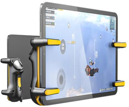WANGCL Controller per tablet con grilletto rapido a 6 dita, joystick, impugnatura, accessori per Call Of PUBG, compatibile con tablet Android Pad (giallo)
