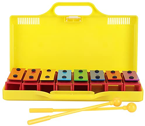 UPALDHOU Colorido Xilófono de 8 Notas, Tono Preciso, Elección de , con Barras Móviles y Tablas de Sonido Coloridas para Juegos Familiares, Xilófono, ,