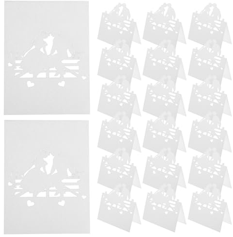 SHINEOFI 50pezzi Segnaposto per Matrimonio Vuoti Cartellini Segnaposto per Banchetti Posti Riservati Decorazioni da Tavolo