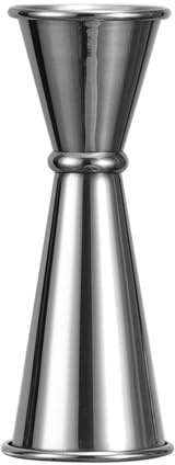 1 pz cocktail jigger doppio design con scala di misurazione all'interno della barra graduata in acciaio inossidabile(Silver)