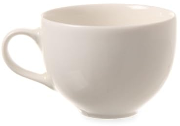 HENDI Tasse à cappuccino, pour HENDI Soucoupe 780206,émaillage de qualité,haute résistance aux chocs et à l'usure,convient à micro-ondes et lave-vaisselle, 0,38L, ø120mm,porcelaine blanche