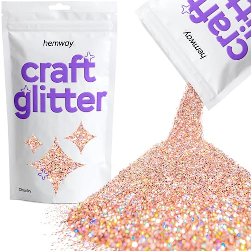 Hemway Craft Glitter 100g 3,5 Unzen Chunky 1/40 0,025 0.6MM (Rose Gold Holographic)
