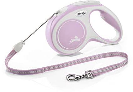 flexi Hundeleine, ausziehbar mit weichem Griff, 3 m / 5 m / 8 m / 8 m / 8 - 20 kg, small, rose