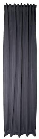 Homing Kim Vorhang Anthrazit | Verdunkelungsvorhang inkl. Multifunktionsband | Thermovorhang Hitzeschutz | Akustikvorhang Schalldämmung | Vorhang Blickdicht | Blackout Curtain | 140x245 cm | 1 STK.