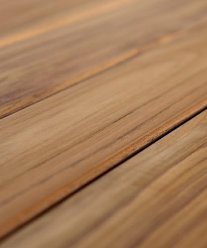 Terrassbrädor av teak från BioMaderas®, 125 mm bredd, 19 mm tjocklek (120 cm längd)