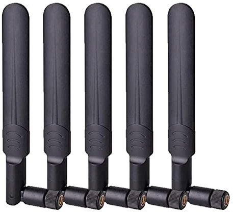 AEDIKO 5pcs Dual Band WiFi 2.4GHz 5GHz 5.8GHz 8dBi MIMO RP-SMA Male Antenna for WiFi Router Wireless Network Card USB Adapter Security IP Camera Video Surveillance Monitor