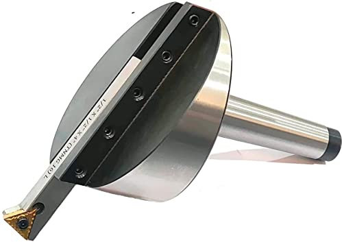A.D. International New Large head size 4 Inch Head Fly Cutter with Chrome Plated Carbide Indexable Tip TNMG16) Tool Bit (Morse Taper 2MT)