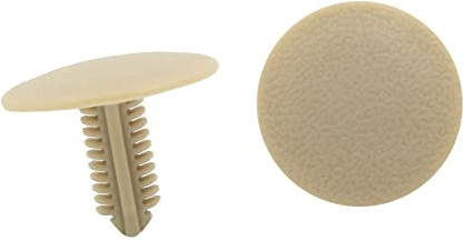 A ABSOPRO Remaches 6mm Agujero 24.5mm Cabeza Plástico Beige (Juego de 20)