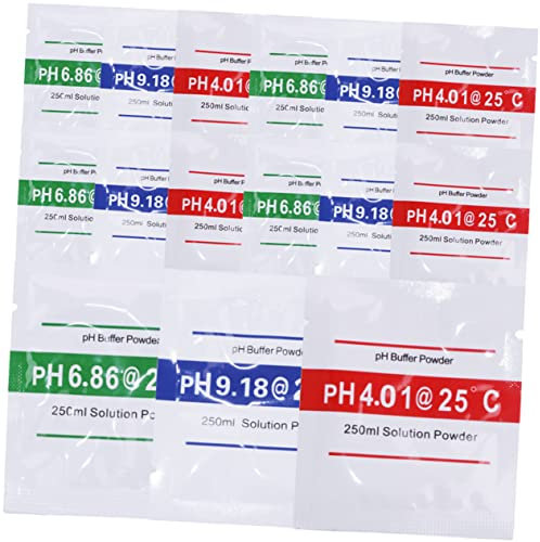 iplusmile Ph Kalibrierungspulver 15 Stück Ph Pufferpulver 4,01 6,86 9,18 Einzelpackung Pulver Mit Dosierung Tragbar Für Trinkwasser Pool Aquarium Hydroponik
