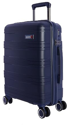 Överste Tapioca Resväskor Stuga Resväskor Hytt Resväska 55 x 40 x 20 x 20 - Resväska - Robust Kabinväska Vagn med 4 360° hjul och hänglås, Marinblå, 55x40x20 cm, hytt
