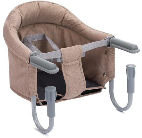 Fillikid Babyworld Tischsitz | Faltbarer Babysitz | Stuhlsitz mit klappbarer Schraubfixierung | Boostersitz mit Anti-Rutsch-Klemmen und Tragetasche | Babysitz für dicke Tischplatten | Tischstuhl