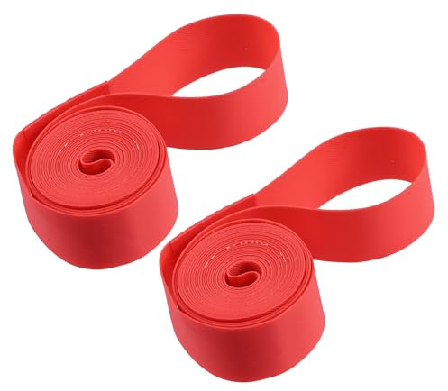 A ABSOPRO 700C Bike Wheel Rim Strip Rim Tape Tube Band PVC Red (Set of 2)