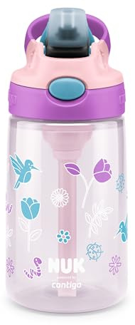 NUK By Contigo Easy Straw Cup | Vattenflaska med sugrör för barn (från 4 år) | Tillverkad av slitstark tritan | BPA-fri | diskmaskinssäker | 420 ml | tulpan