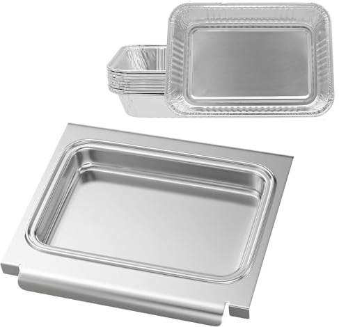 WELL GRILL Aluschalen & 10 Aluminium Tropfschalen für Weber Spirit II 200 & 300 Series Gasgrills, Fettauffangschalen Grillschalen groß für Weber 6415, 67047, 15 x 22 cm