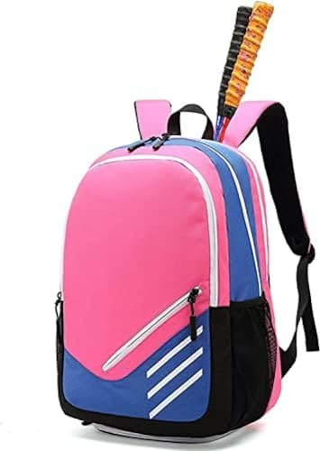 Badmintonschlägertaschen, Badmintonschläger-Rucksack, Balltasche Für Männer Und Frauen, Tragbare Und Professionelle Multifunktions-Tennistasche.,Rosenrot,48 * 32 * 20CM,outstanding78